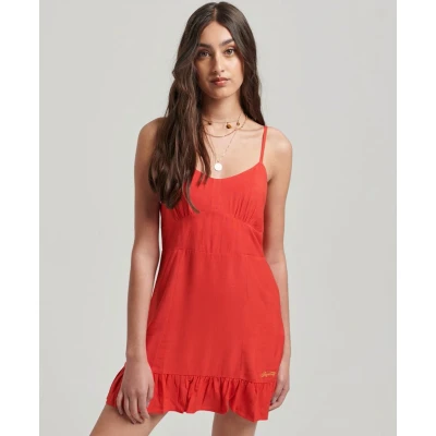 Afbeelding van Superdry Vintage CAMI MINI Jurk, Dames, Maat: 36, Drop kick red