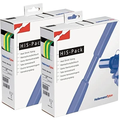 Afbeelding van Krimpkous box groen/geel met de krimpfactor 2:1 (9,5/4,7mm)