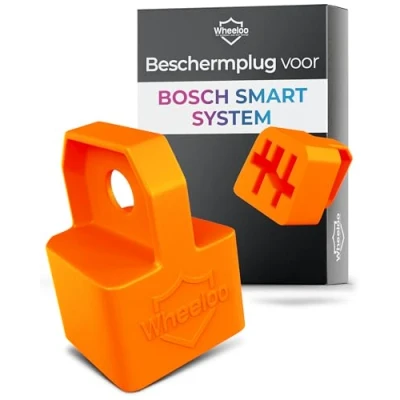 Afbeelding van WHEELOO e bike contactbescherming afdekking voor Bosch Smart System I set van 2 oranje accu accessoires contactpin bescherming