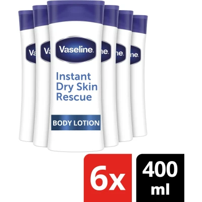 Afbeelding van 6x Vaseline Bodylotion Expert Care Instant Dry Skin Rescue 400 ml