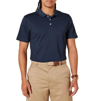 Afbeelding van Amazon Essentials Men&#039;s Sneldrogend golfpoloshirt met slanke pasvorm, Donker marineblauw, M