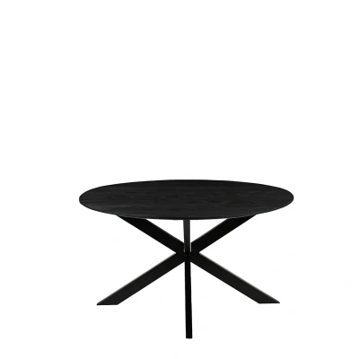 Afbeelding van Label51 Otis eetkamertafel mangohout ø140 cm zwart Hout