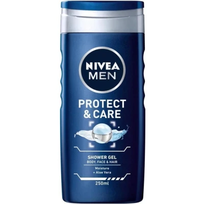 Afbeelding van 3x Nivea Men Douchegel Protect&amp;Care 250 ml