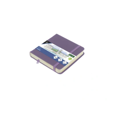 Afbeelding van Schetsboek Kangaro 12x12cm heather purple PU HC 80 vel 140gr roomwit m