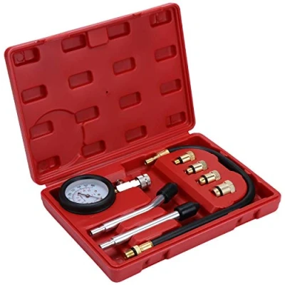 Afbeelding van WiMas Motorcilinder Compressie Tester, Cilinder Manometer Druktester Automotive Benzine Diagnostic Tool, Tester voor Benzinemotor