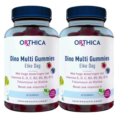 Afbeelding van Gratis Verzending: 2x Orthica Dino Multi Gummies 60 stuks