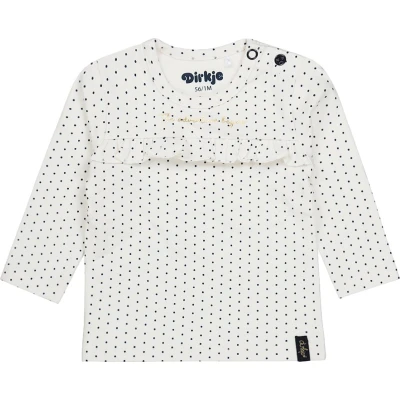Afbeelding van Dirkje Off White Maat 44 Lange Mouw T shirt N234 NOS