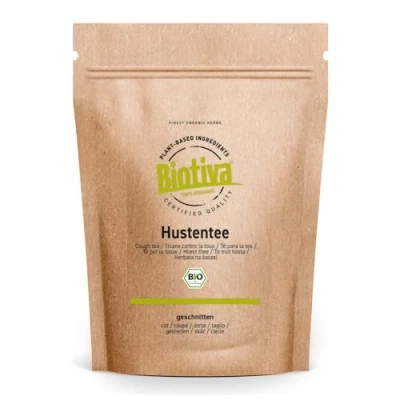 Afbeelding van Hoestthee bio 100g mulleinbladeren tijm bronchiathee veganistisch 100% biologische kwaliteit gebotteld en gecontroleerd in Duitsland Biotiva