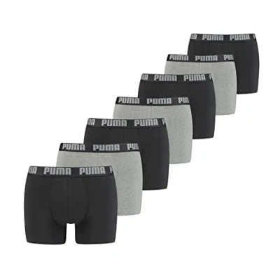 Afbeelding van PUMA Basic boxershorts voor heren, onderbroeken, 7 delige set, Donkergrijs melange/zwart, M