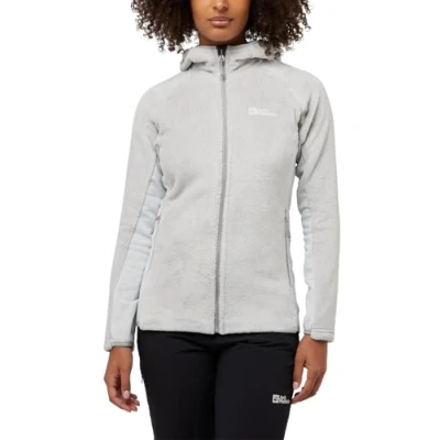 Afbeelding van Jack Wolfskin Dames Rotwand Hooded Fz W Fleece Jacket, Grijs, XS
