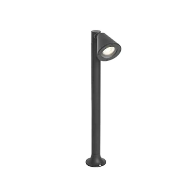 Afbeelding van QAZQA ciara Moderne Staande Buitenlamp Lamp voor buiten 1 lichts H 60 cm Zwart Buitenverlichting