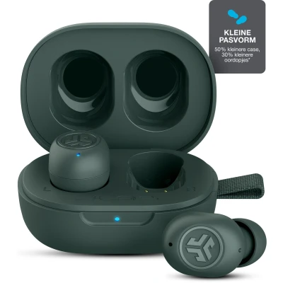 Afbeelding van JLab JBuds mini draadloze oordopjes EQ geluidsinstellingen Bluetooth met ultra klein design Google fast pair Touch sensoren Groen