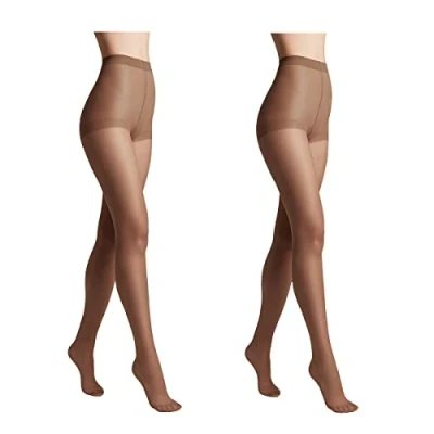Afbeelding van Conte elegant 2 pack duurzame semi matte damespanty dunne met gemarkeerde slip glad SOLO 20 kleur bruin maat 34 Scherm 4