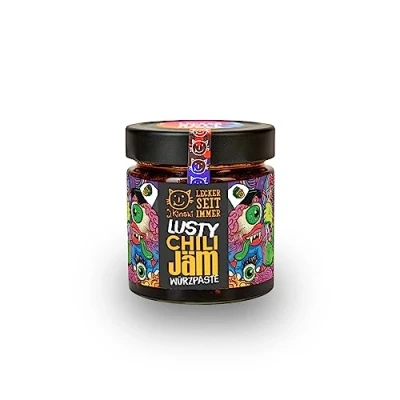 Afbeelding van Bio Lusty Chili Jäm Kruidenpasta, veganistisch, 160 g
