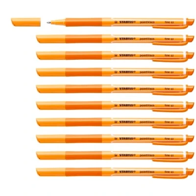 Afbeelding van Rollerball STABILO pointVisco 10 stuks oranje