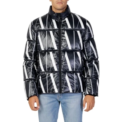 Afbeelding van Armani Exchange heren Down Jacket puffer jack met donsvullling en logoprint in de kleur Zwart, maat: XL