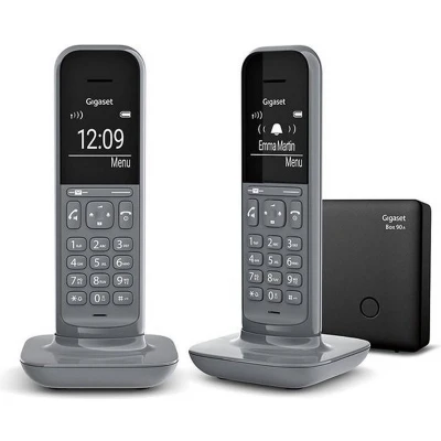 Afbeelding van Gigaset CL390A Duo Dect telefoon Met antwoordapparaat Ergonomisch design duidelijk contrast Grijs