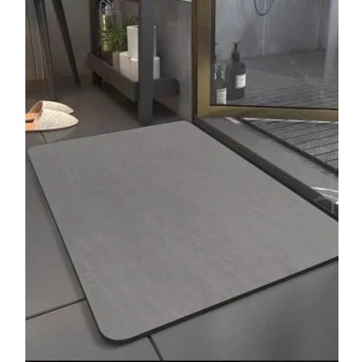 Afbeelding van SOBEAU badmat, antislip, badkamertapijt, absorberende sneldrogende badmat van microvezel, wasbare (grijs), 40 x 60 cm
