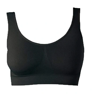 Afbeelding van UnsichtBra Bustier Dames BH zonder Beugel Feel Good Bustiers Tops Strijkvrije Zachte Slaap Stiijlvol Sport Bralette in vele kleuren (wellbra_sngl)(XL, Schwarz)