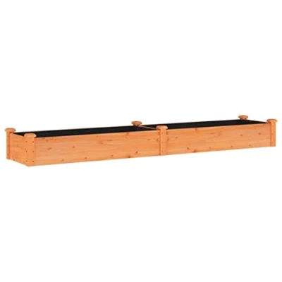 Afbeelding van Plantenbak verhoogd met voering 240x45x25 cm vurenhout bruin
