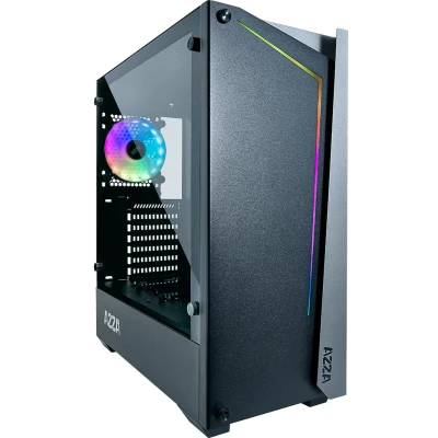 Afbeelding van Azza APOLLO 430, Midi Tower, PC, Zwart, Transparant, ATX, micro Gehard glas, Gamen