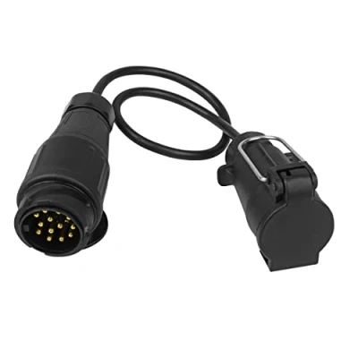 Afbeelding van LAS 10012 adapterkabel aanhanger, 13 polige stekker op 7 doos, 40 cm,Zwart