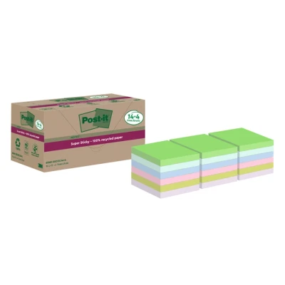 Afbeelding van Memoblok 3M Post it 654 RSS12COL 76mmx76mm colour notes 14+4 gratis