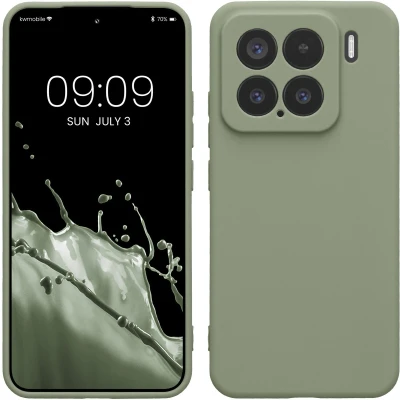 Afbeelding van kwmobile telefoonhoesje geschikt voor Xiaomi 15 Hoesje smartphone Precisie camera uitsnede In grijsgroen