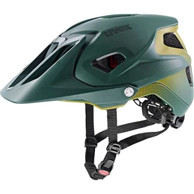 Afbeelding van uvex quatro integrale Tocsen extreem lichte MTB helm voor dames en heren incl. valsensor individueel passysteem forest mustard matt 52 57 cm