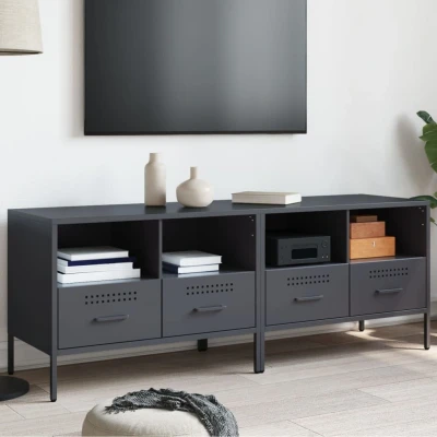 Afbeelding van vidaXL Nachtkastjes 2 st 68x39x50,5 cm koudgewalst staal antraciet