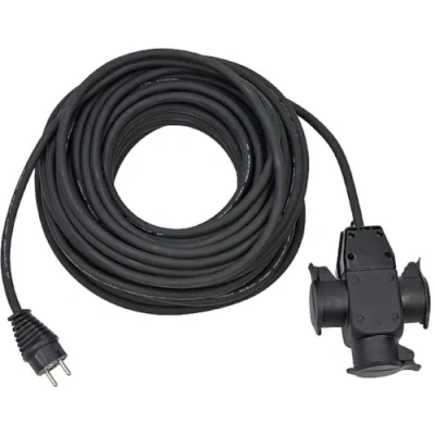 Afbeelding van Brennenstuhl 1167820301 power uitbreiding 25 m 3 AC uitgang(en) Buiten Zwart