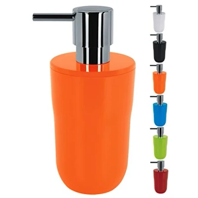 Afbeelding van Spirella Zeepdispenser vloeibare zeepdispenser, inhoud 7,5 x 16,5 cm 300 ml oranje