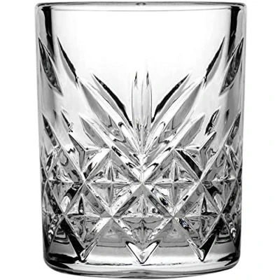 Afbeelding van Pasabahce 52780 Shot Glas Stamper Timeless in kristaldesign, hoogte 6,2 cm 65 ml, 4 stuks, retro design
