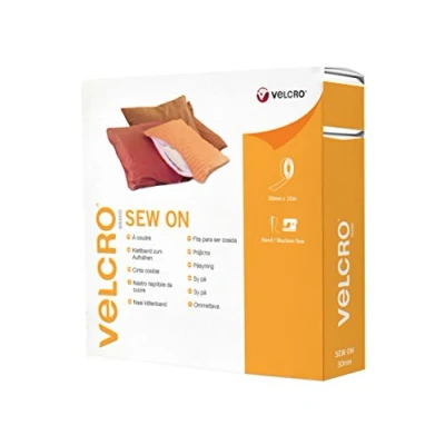Afbeelding van VELCRO® klittenband met haken en lussen om te naaien 30 mm x 10 m wit