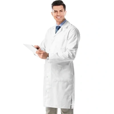 Afbeelding van AIESI® Medische Jas wit voor heren in 100% gesanforiseerd katoen maat 62