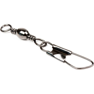 Afbeelding van Spro Black Barrel Swivel &amp; Safety Snap (10 pcs) Maat : 10
