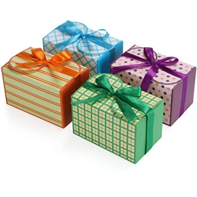 Afbeelding van Belle Vous 20 Pak Papieren Rechthoekige Geschenk Doosjes met Lint en Stickers 10 x 16,5 cm Kleine Voor DIY Huwelijk Feestgeschenken, Handgemaakte Zeep Snoep