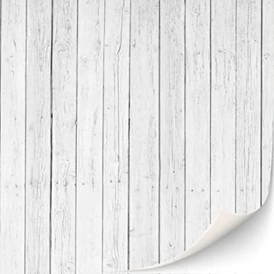 Afbeelding van 3 vellen zelfklevende baksteenmuur, wandbekleding voor poppenhuizen, schaal 1:12 (witte plankwand)