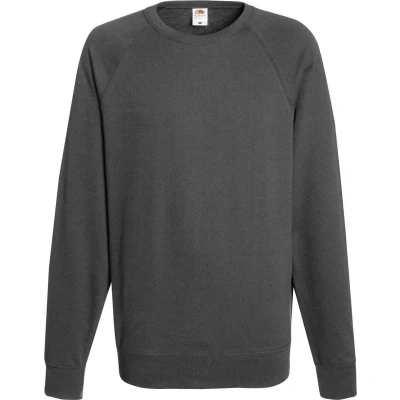 Afbeelding van Fruit Of The Loom Heren Lichtgewicht Raglan Sweatshirt (240 GSM) (Licht Graphite)