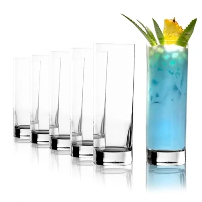 Afbeelding van Stölzle Lausitz New York Bar Longdrinkglazen, set van 6, 320 ml, cocktailglazen voor cocktails, vaatwasmachinebestendige barglazen kristalglas, elegante waterglazen