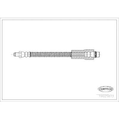 Afbeelding van CORTECO 19025873 Remslang Vooras 305 PEUGEOT: 206 Hatchback