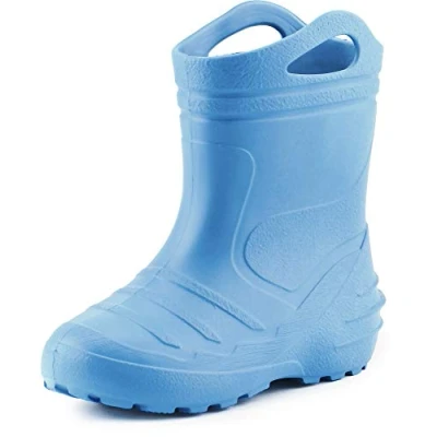 Afbeelding van Ladeheid LA KL 051 Kinder Regenlaarzen Rubber met Binnenschoen en Grepen Waterdicht EVA Wasbare Lichtblauw 33