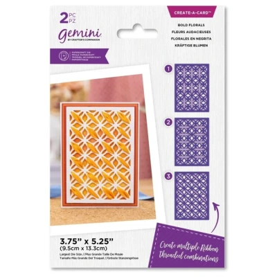 Afbeelding van Gemini CaC snijmal Ribbon Threading Panels Bold Florals