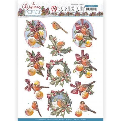Afbeelding van 3D Push Out Yvonne Creations Christmas Miracle Bird