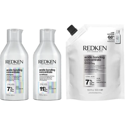 Afbeelding van Redken Acidic Bonding Concentrate Shampoo 300ml + Conditioner Refill 500ml bundel/set/pakket