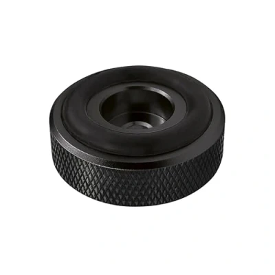 Afbeelding van Dynavox Apparaatpoten met gekartelde aluminium midi voor HiFi apparaten zoals luidsprekers, versterkers en platenspelers, zwart geanodiseerd, set van 4