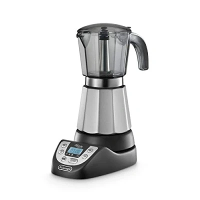Afbeelding van De&#039;Longhi Alicia PLUS EMKP 63.B elektrisch moka koffiezetapparaat, 3 6 kopjes, 450 W, zwart/zilver