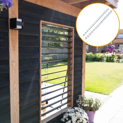 Afbeelding van Flex Fence draaibare lamellen RVS 95 cm 2 stuks
