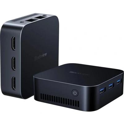 Afbeelding van Blackview MP80 mini pc, Intel N97 CPU (tot 3,6 GHz) 16 GB LPDDR5 RAM 512 M.2 SSD, computer, 4K UHD desktop drie HDMI, Gigabit Ethernet, 5G wifi, voor business/thuisbioscoop, W11 Pro
