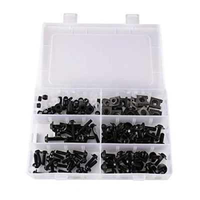 Afbeelding van Alamor Motorfiets Paneelboutenset, 177 stuks, voor Honda/Yamaha/Kawasaki/Suzuki zwart